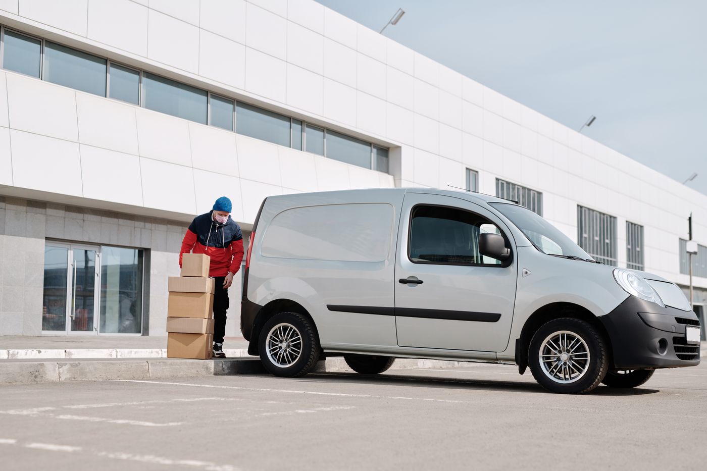 Courier delivering packages in Nigeria